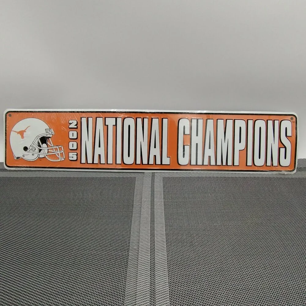 Texas Longhorns 2005 National Champions Street Sign NWT